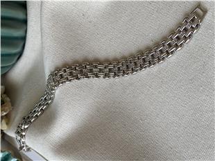 VIP Taşlı Silver Zincir Bileklik