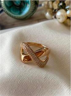 VIP Taşlı X Tasarım Yüzük