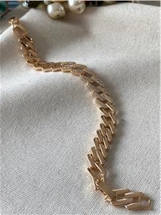 VIP Taşlı Yatay Örme Bileklik