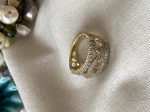 VIP Taşlı Zincir Yüzük