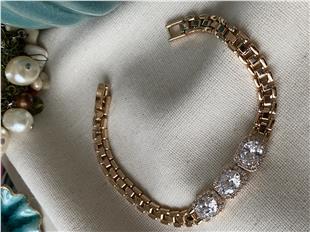 VIP Üç Taş Örme Bileklik