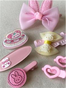 Pembe Tavşanlı Toka Seti