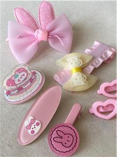 Pembe Tavşanlı Toka Seti