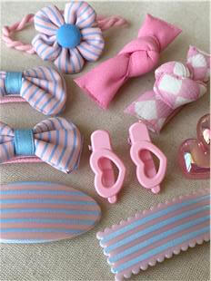 Pembe Çizgili Toka Seti