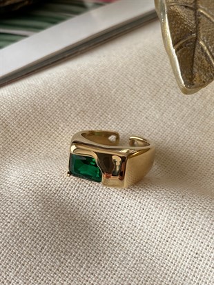 Yeşil Detaylı Yüzük