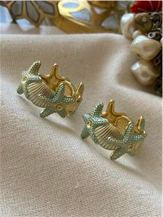 Yeşil Mineli Sea Halka Küpe