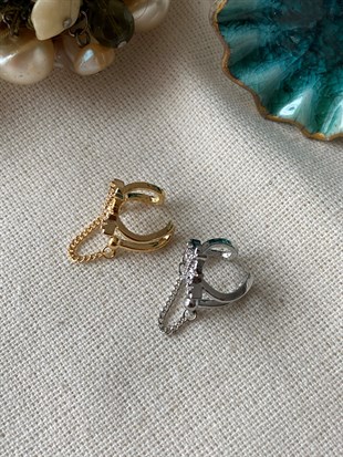 Zincir Detaylı Kuzey Kıkırdak Küpe