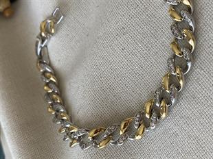 Zirconium Çift Renk Örme Bileklik