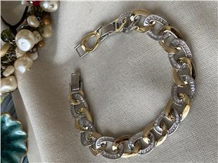 Zirconium 14K Geçmeli Taşlı Mix Bileklik