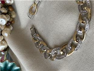 Zirconium 14K Geçmeli Taşlı Mix Bileklik