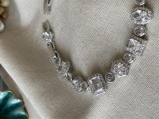 Zirconium Gümüş Figürler Bileklik