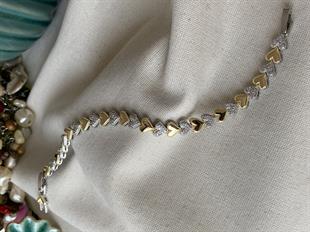 Zirconium Kalp Sıralı Bileklik