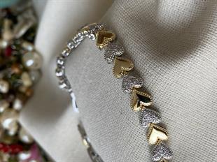 Zirconium Kalp Sıralı Bileklik