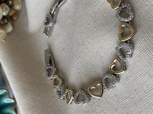 Zirconium Mix Renkli Kalp Bileklik