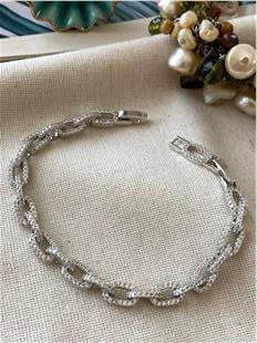 Zirconium Taşlı Zincir Bileklik