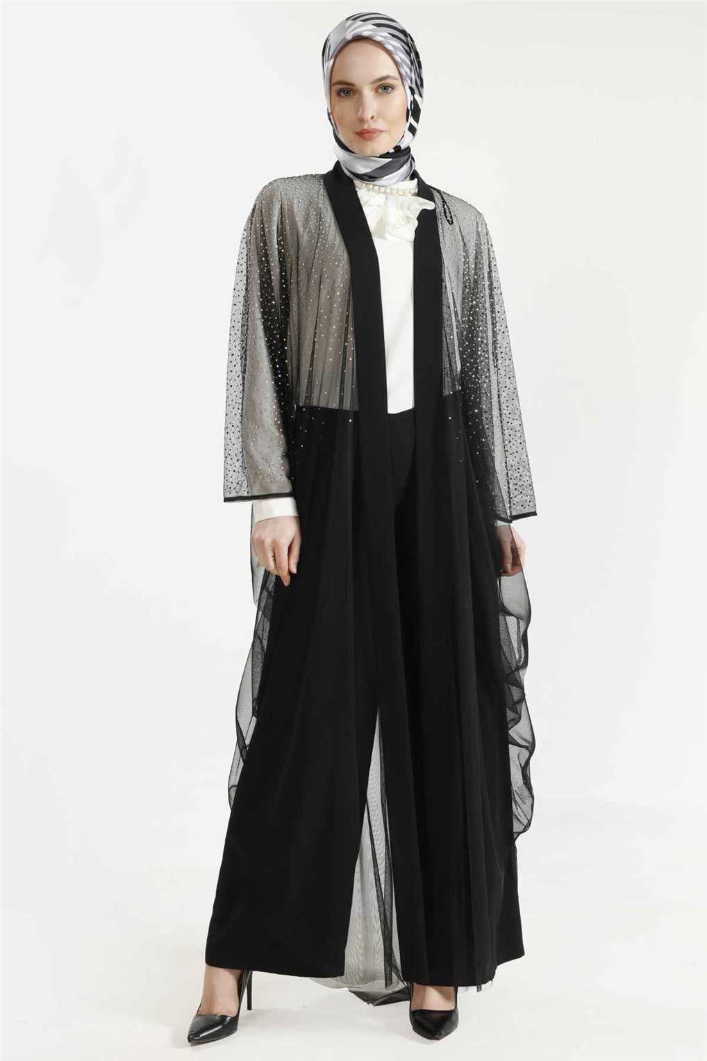 3810 HENNİN ABAYA 38-44- Siyah