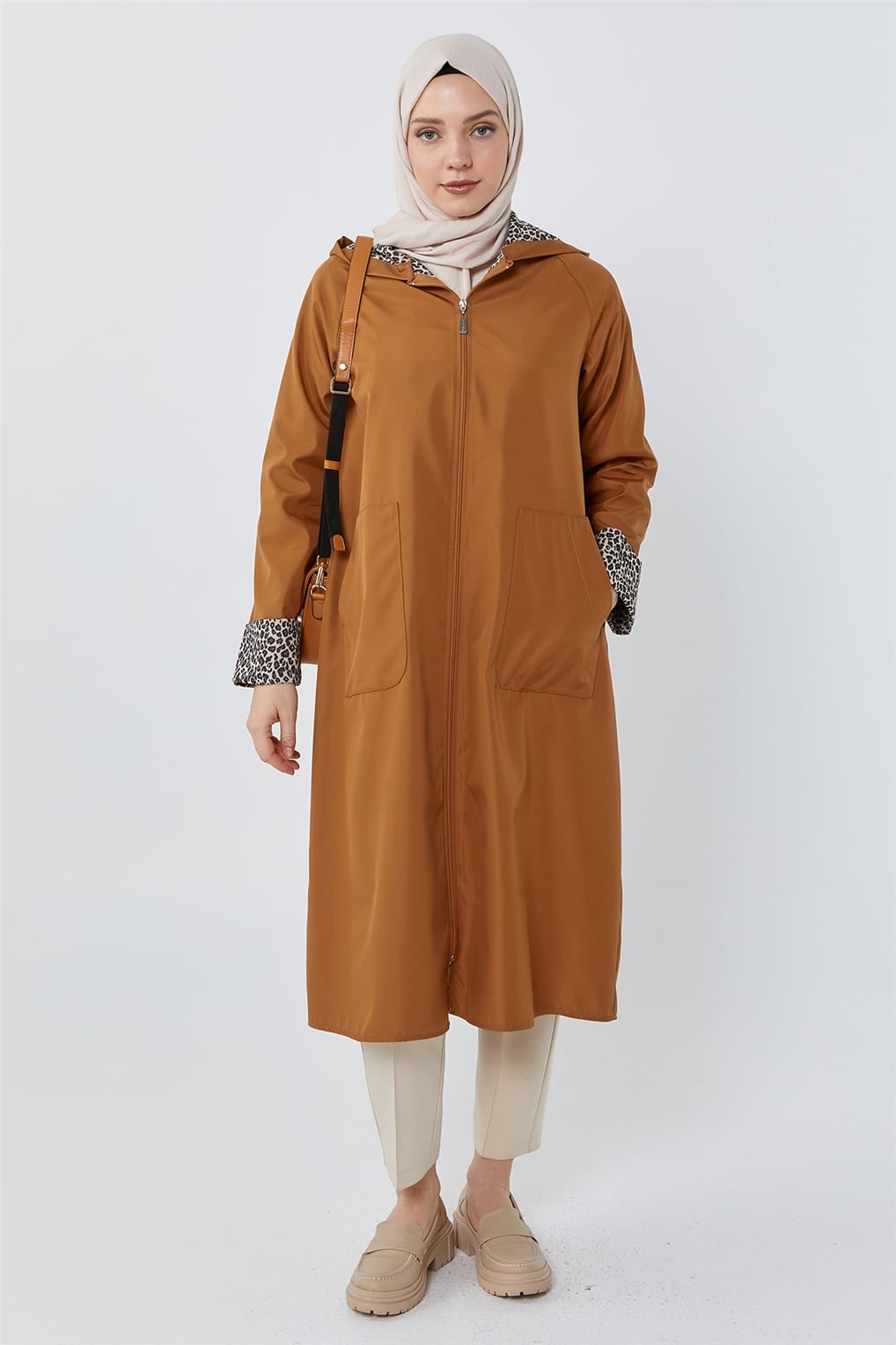 SİTARE ÇİZGİLİ BONDİT GİY ÇIK 230580- TABA LEOPAR