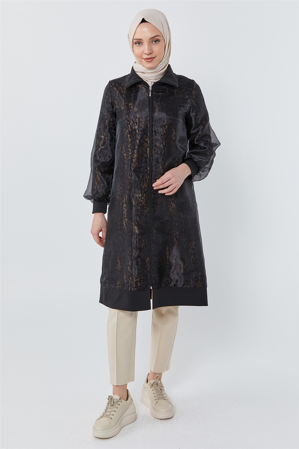 SİTARE LEOPAR DESENLİ ORGANİZE GİY ÇIK 230559- BAKIR LEOPAR