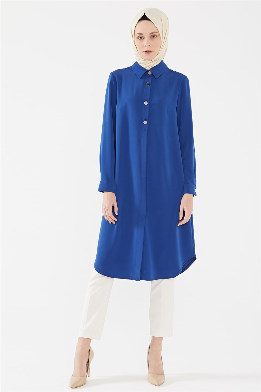 Sitare Önü Düğmeli Tunik 21Y929- Saks