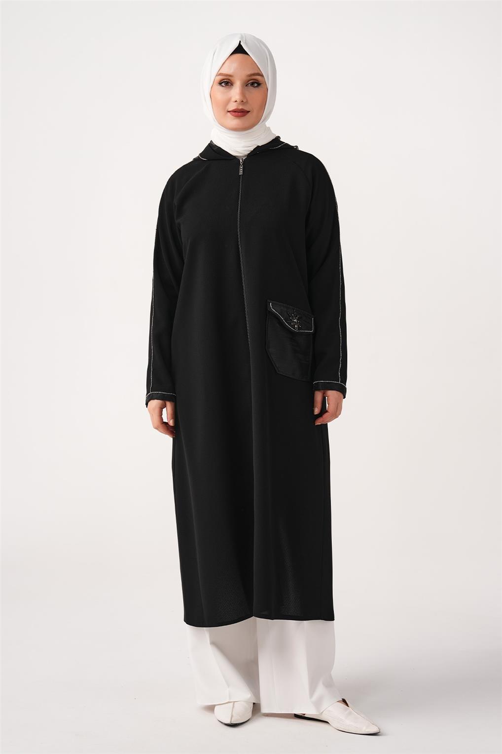 SİTARE ORGANİZE TORBA CEPLİ KAP 1102- Siyah