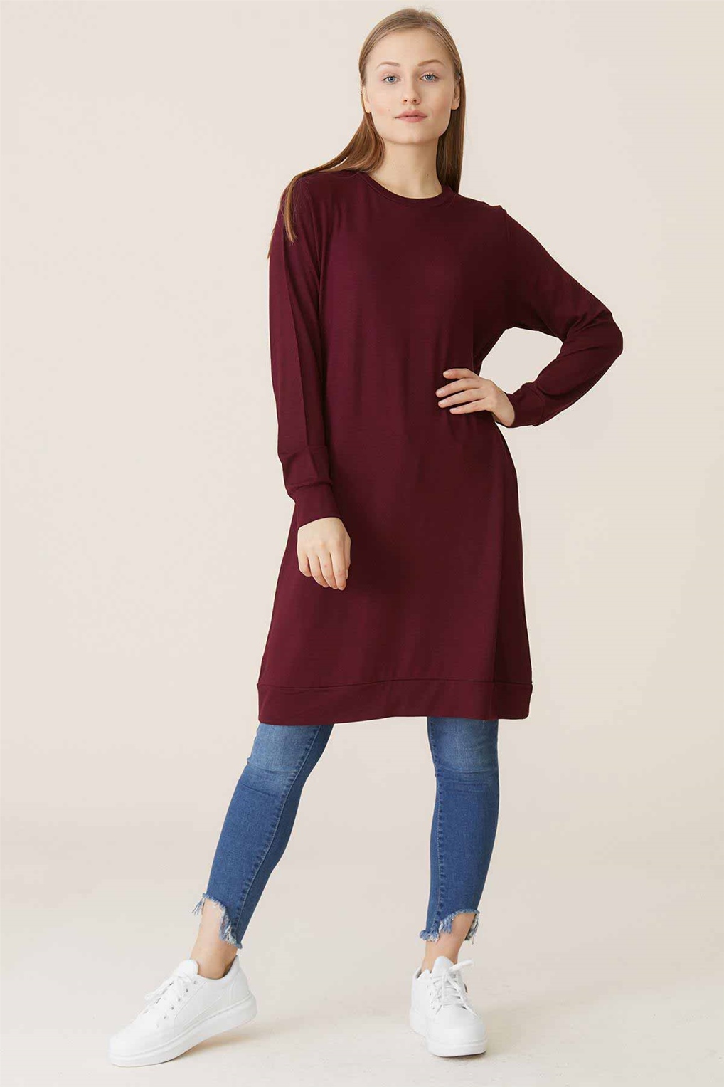 Sitare Penye Tunik 1211- Bordo