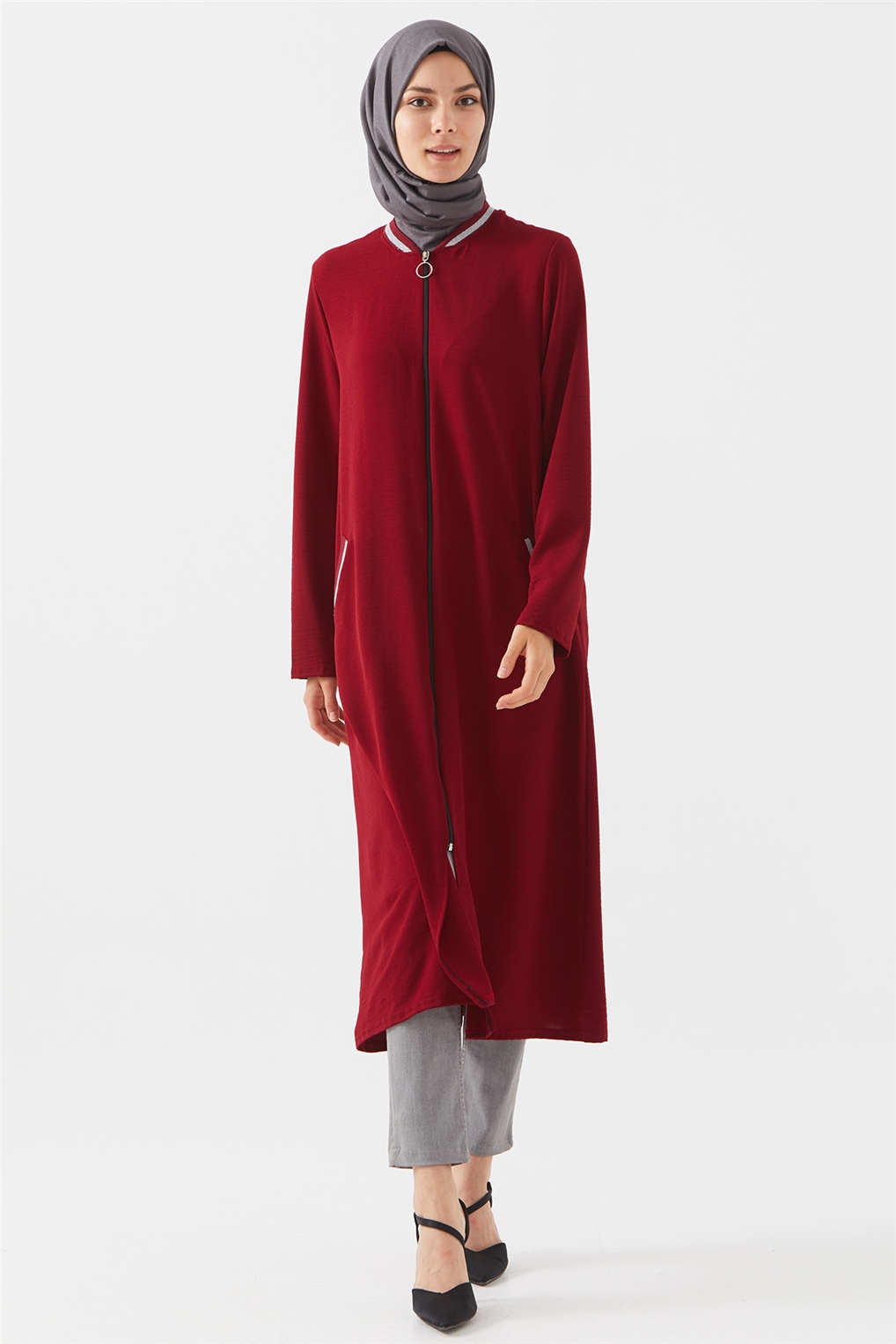 Sitare Ribanalı Giy-Çık 21YESBUFR2005- Bordo