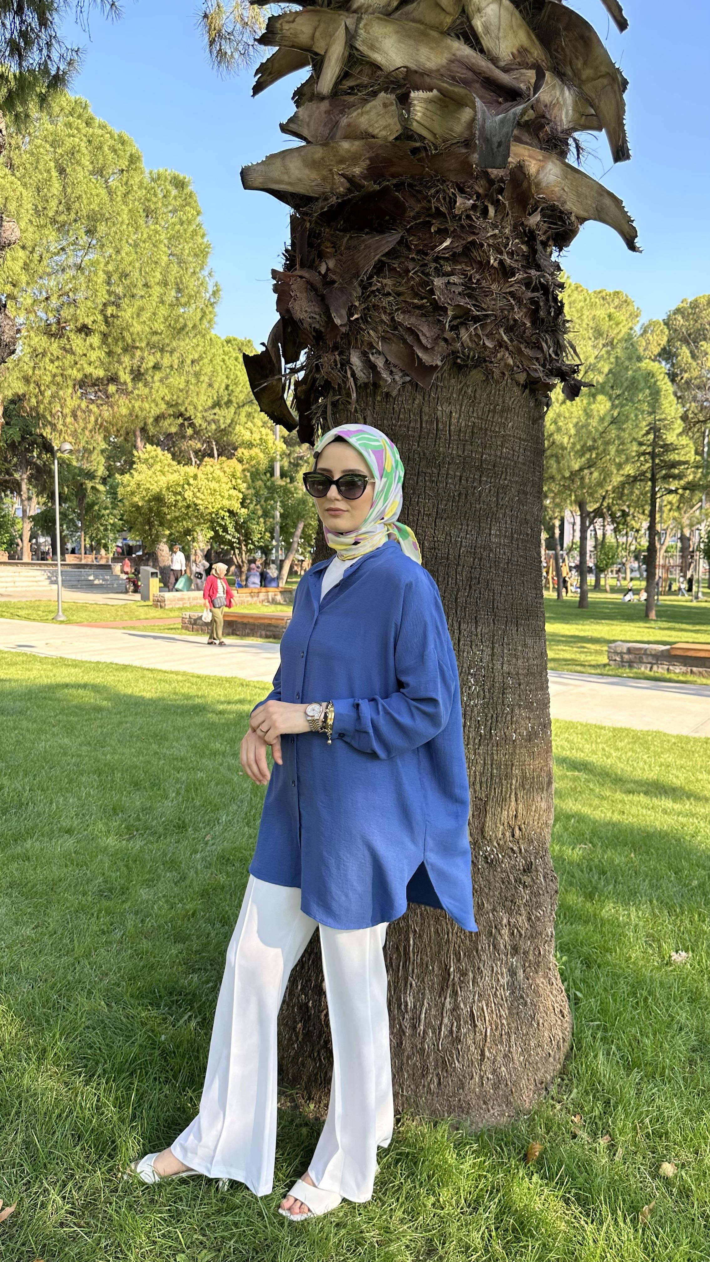 Ada Gömlek Gece Mavisi