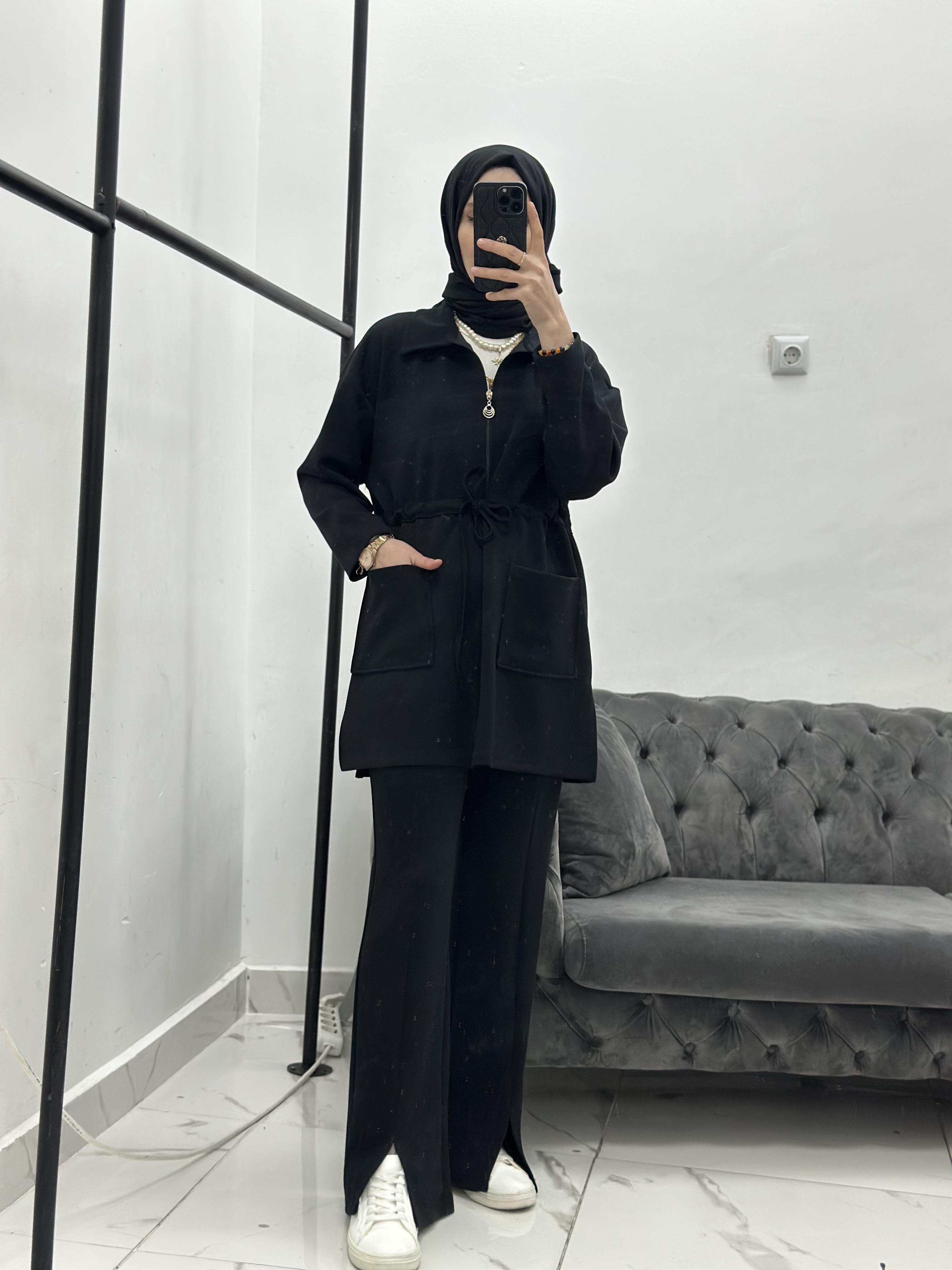 Bağcıklı Takım Siyah 