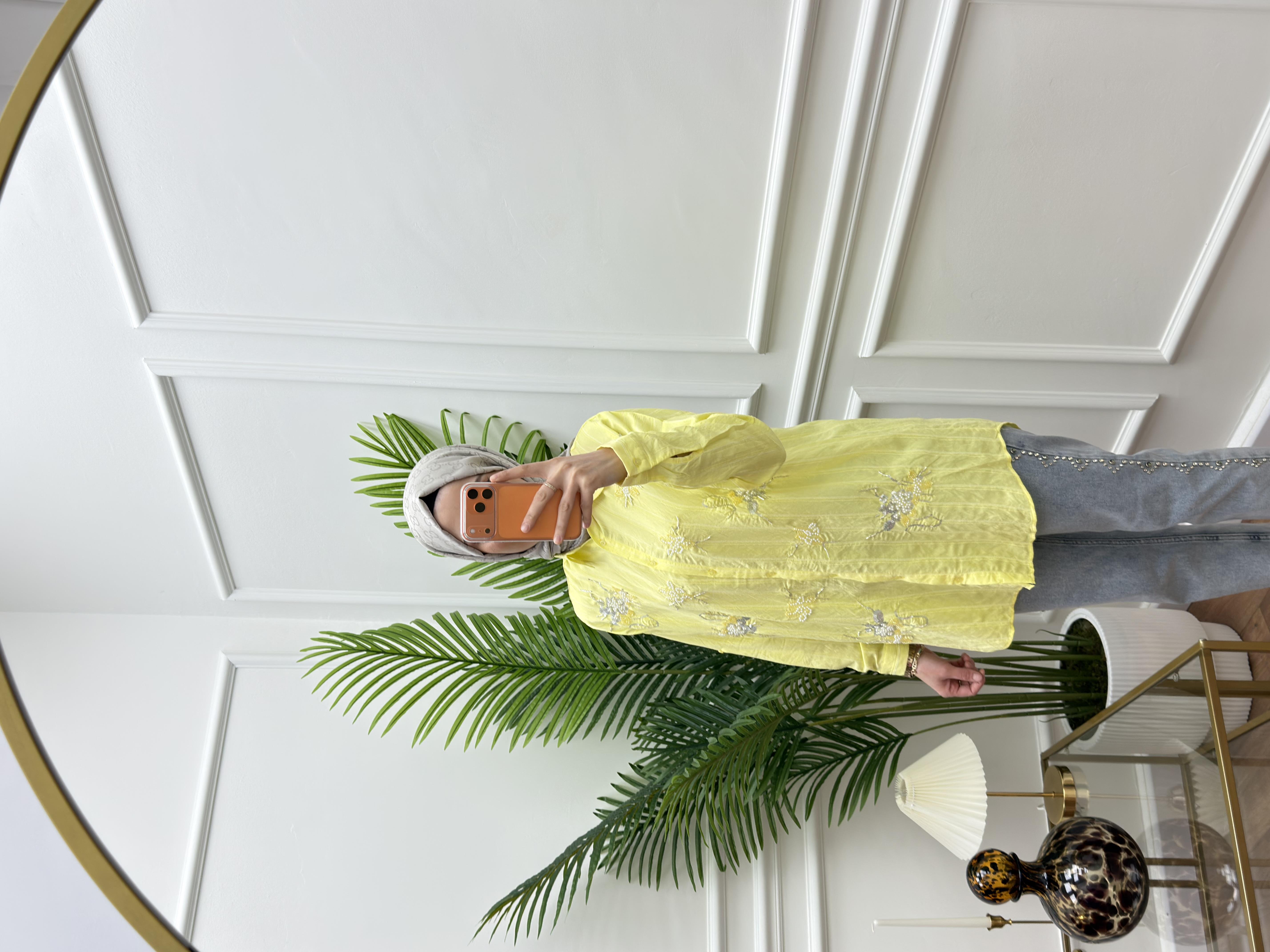 Faros Çizgili Sarı Gömlek