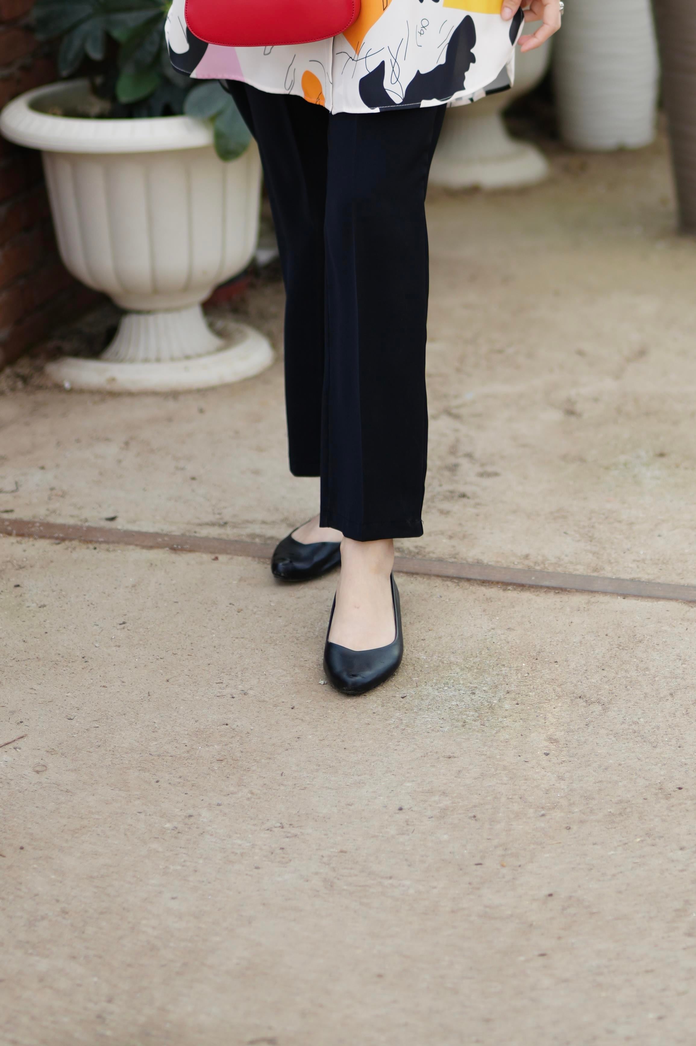 İpek Krep Pantolon Siyah