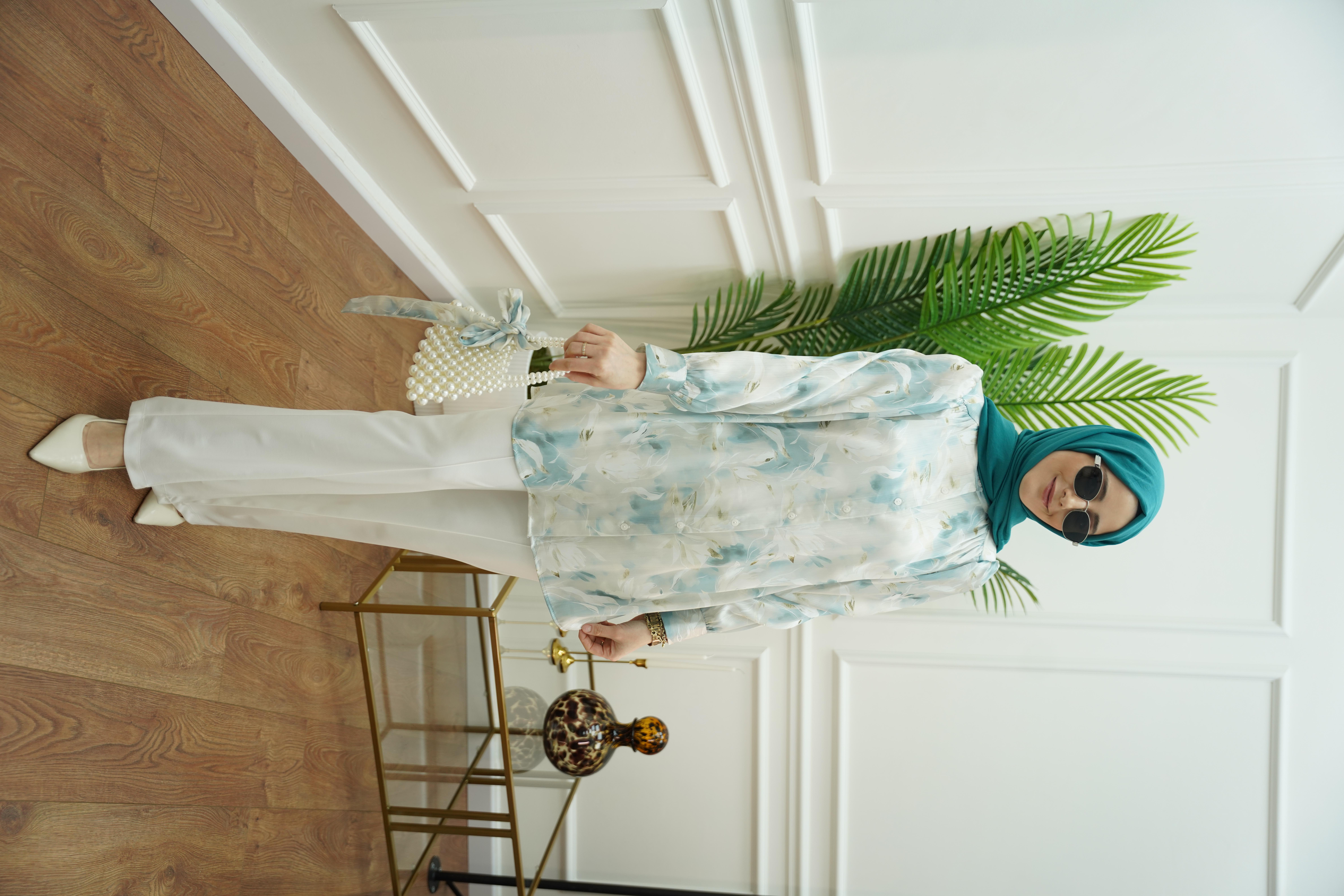 Masal Çini Turkuaz Gömlek 