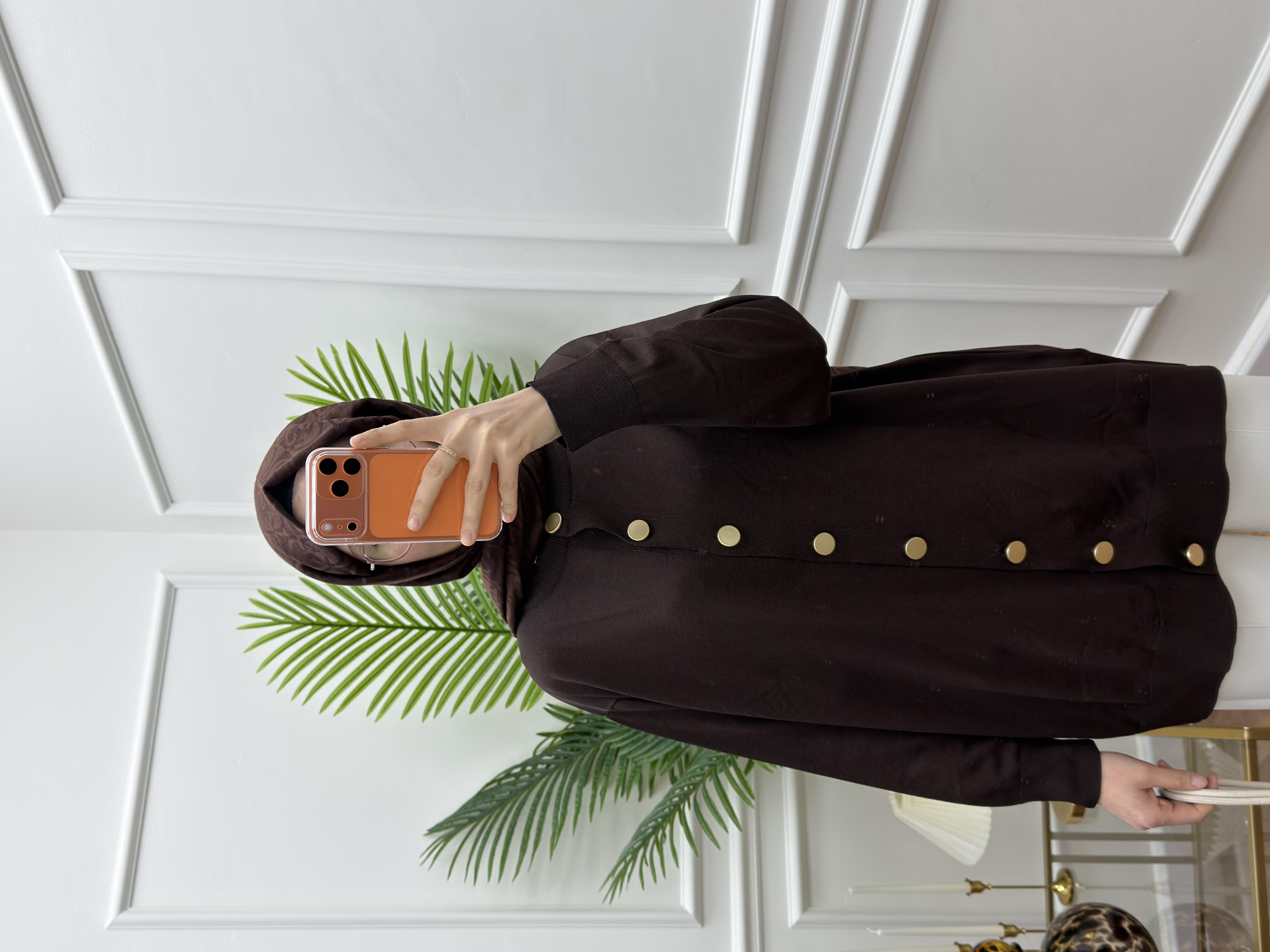 Merserize Hırka Acı Kahve 001