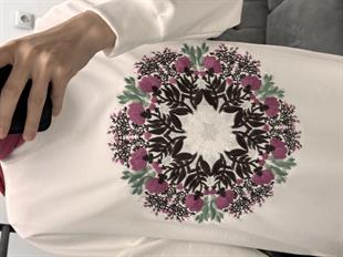 10668 Nakış Sweat Beyaz