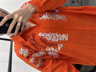 3418 Samsa Gömlek Turuncu