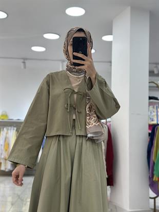 Bağlamalı Bluz Haki