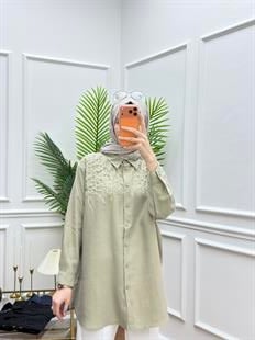 Boncuk İşlemeli Gömlek Adaçayı