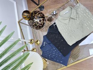 Boncuk İşlemeli Gömlek Siyah