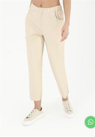 Deri Pantolon Bej