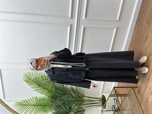 Fermuarlı Etekli Takım Siyah