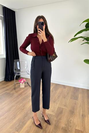 Fit Kumaş Pantolon Lacivert