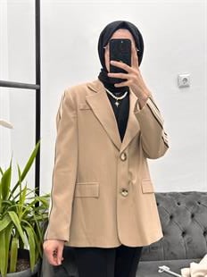 Latte Şeritli Blazer