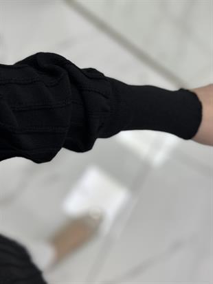 Merserize Hırka Siyah