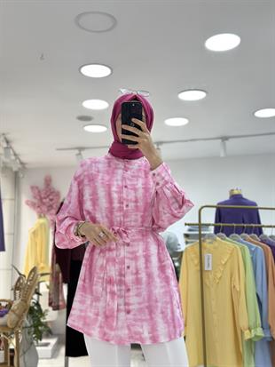 Mozaik Gömlek Pembe