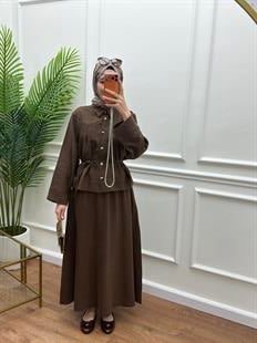 Nervürlü Takım Kahve