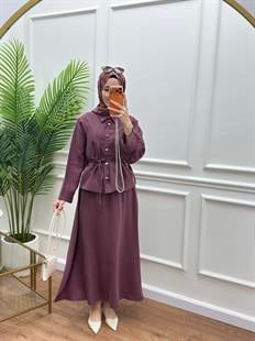 Nervürlü Takım Mürdüm