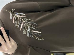 Omzu İşlemeli Tunik Kahve