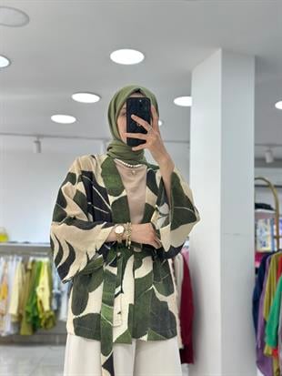 Palmiye Kimono Yeşil