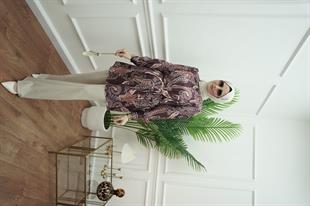 Şal Desen Bordo Gömlek