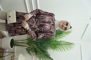 Şal Desen Bordo Gömlek