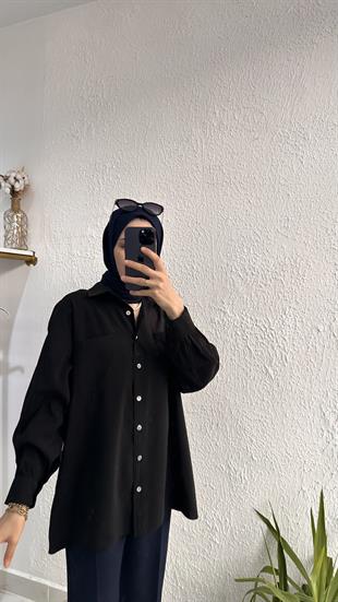 Sedef Gömlek Siyah